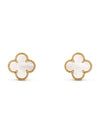 Vintage Alhambra Earrings Gold White - VANCLEEFARPELS - BALAAN 2