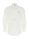 Embroidered Logo Long Sleeves Shirt White - POLO RALPH LAUREN - BALAAN 2