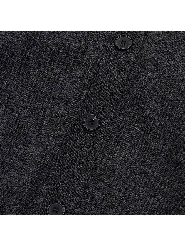 Women's Stitched V Neck Wool Cardigan Dark Grey - MAISON MARGIELA - BALAAN 8