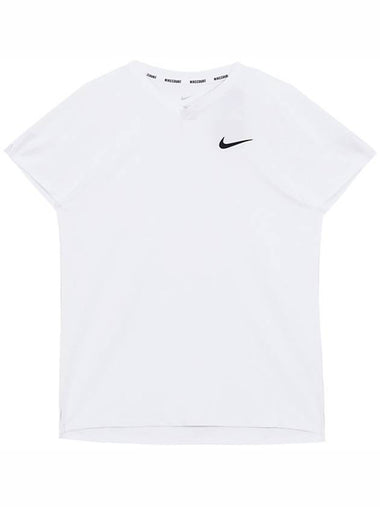 Court Slam Dri Fit Tennis Short Sleeve T-Shirt White - NIKE - BALAAN 1