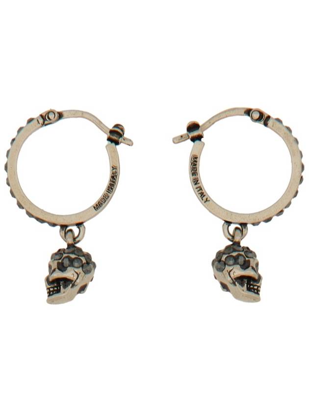 skull hoop earrings silver - ALEXANDER MCQUEEN - BALAAN 3