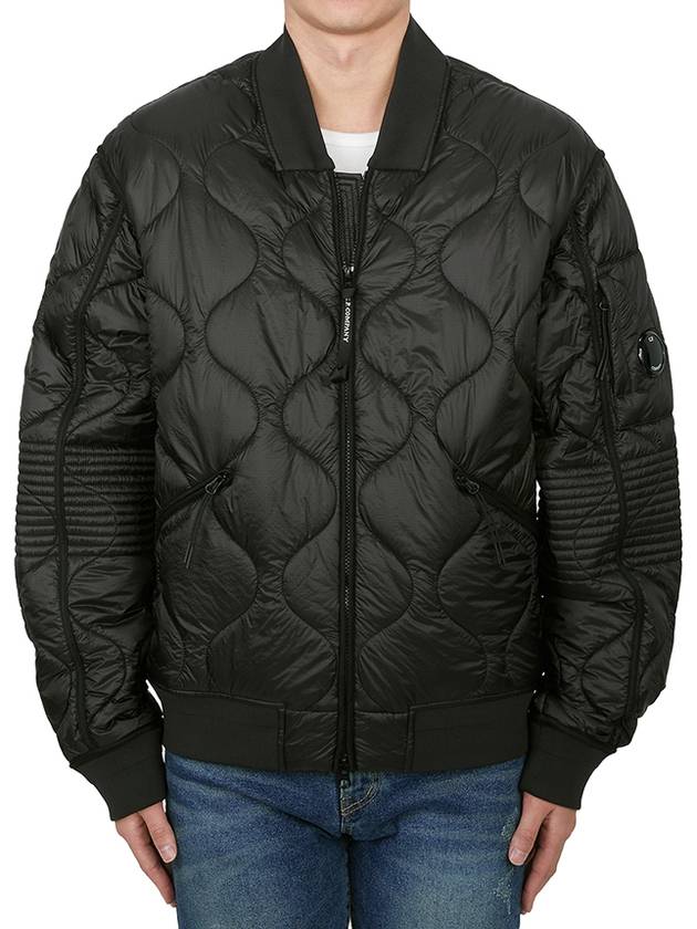 Liner Padded Bomber Jacket Black - CP COMPANY - BALAAN 3