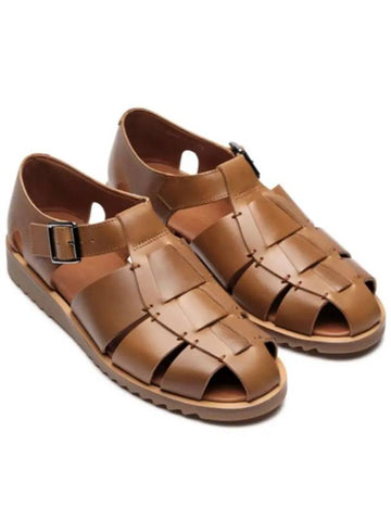 24SS Pacific Buckle Gladiator Sandals Pacific Cognac 1233 03 - PARABOOT - BALAAN 1