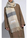 Check Mohair Muffler Vanilla Beige Lavender - ACNE STUDIOS - BALAAN 4