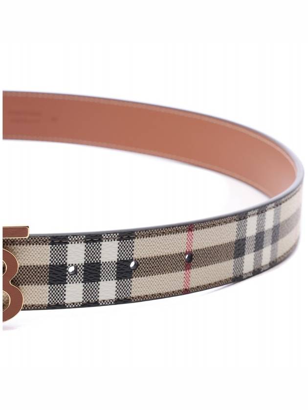 Check Monogram Decorative Leather Belt Beige - BURBERRY - BALAAN 6