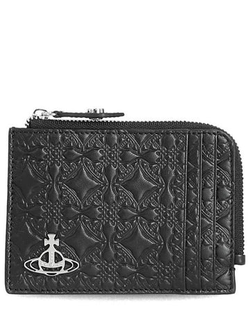 Embossed Logo 51120009 L003E N403 Card Wallet - VIVIENNE WESTWOOD - BALAAN 1