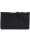 ORB Point Saffiano Slim Zipper Card Wallet Black - VIVIENNE WESTWOOD - BALAAN 4