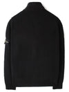 Wappen High Neck Button Up Wool Cardigan Black - STONE ISLAND - BALAAN 3