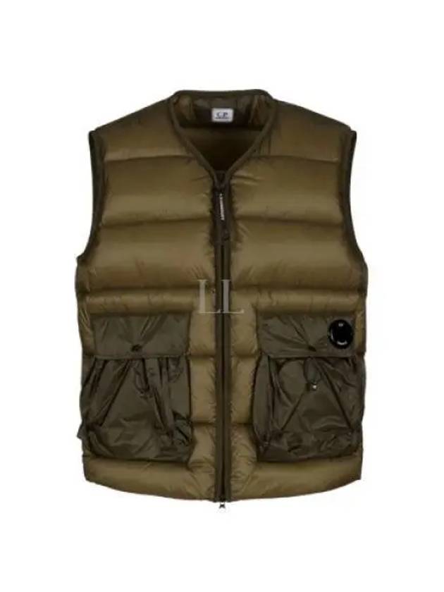 Lens Detail Zip-Up Quilted Vest Green - CP COMPANY - BALAAN 2