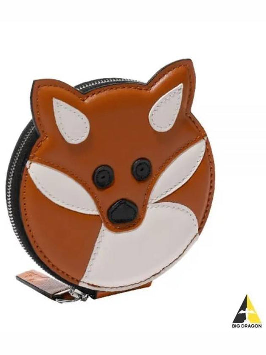 Fox Head Leather Key Holder Brown - MAISON KITSUNE - BALAAN 2