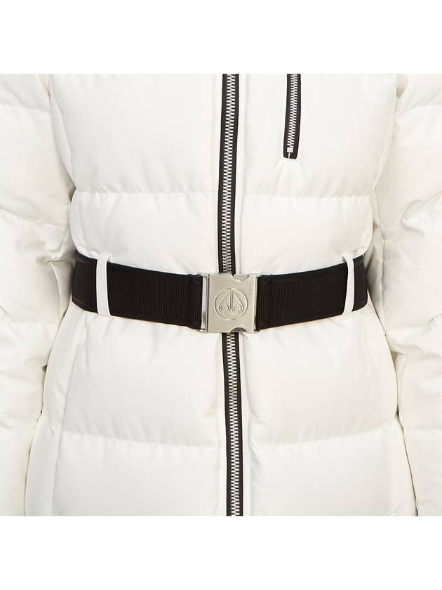 Cloud Belted Hooded Long Padded White - MOOSE KNUCKLES - BALAAN 11