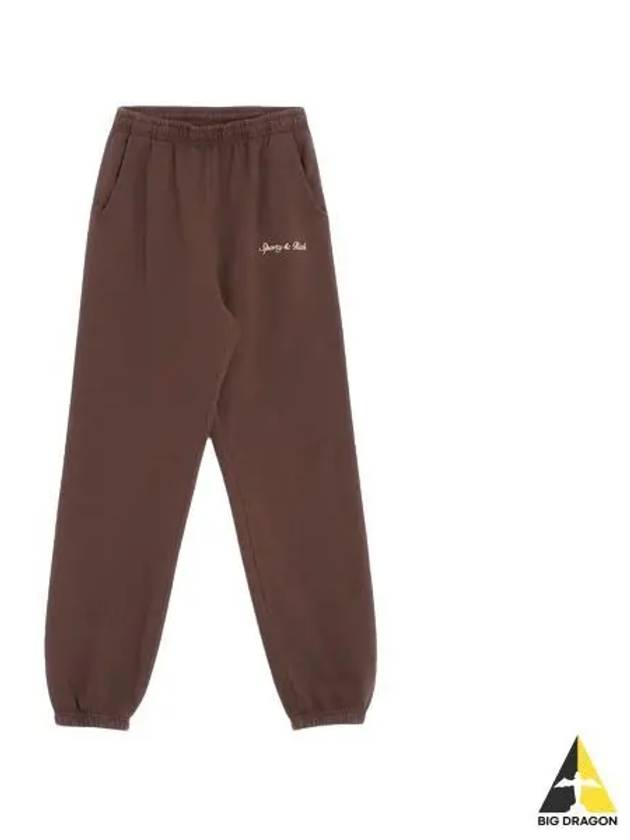 Syracuse Sweatpants Chocolate SWAW2330CH 10 Syracuse Sweatpants - SPORTY & RICH - BALAAN 1