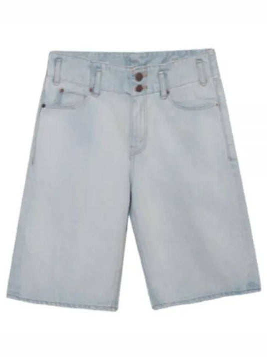 High Waist Denim Shorts Blue - CELINE - BALAAN 2