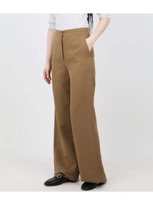 Gary Viscose Wide Pants Brown - MAX MARA - BALAAN 1