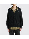 Keve Face Wool V-neck Cardigan Black - ACNE STUDIOS - BALAAN 9