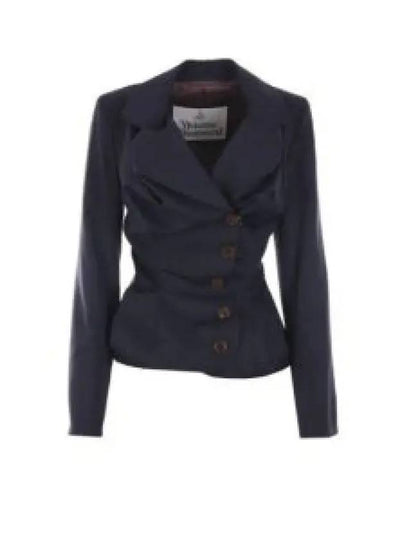 Women's Single Breasted Blazer Jacket Navy - VIVIENNE WESTWOOD - BALAAN 2