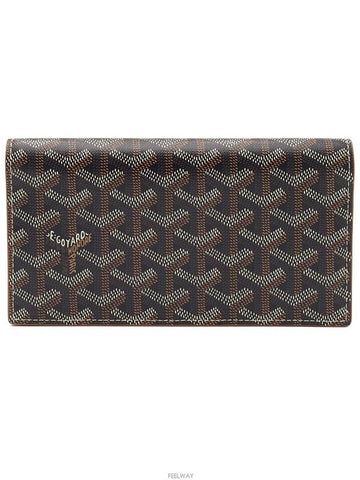 Black Tan Goyadin Canvas Richelieu Long Wallet APMRICHELIEU 03 - GOYARD - BALAAN 1