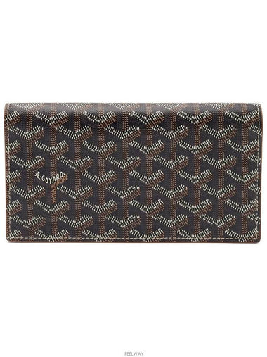 Black Tan Goyadin Canvas Richelieu Long Wallet APMRICHELIEU 03 - GOYARD - BALAAN 1