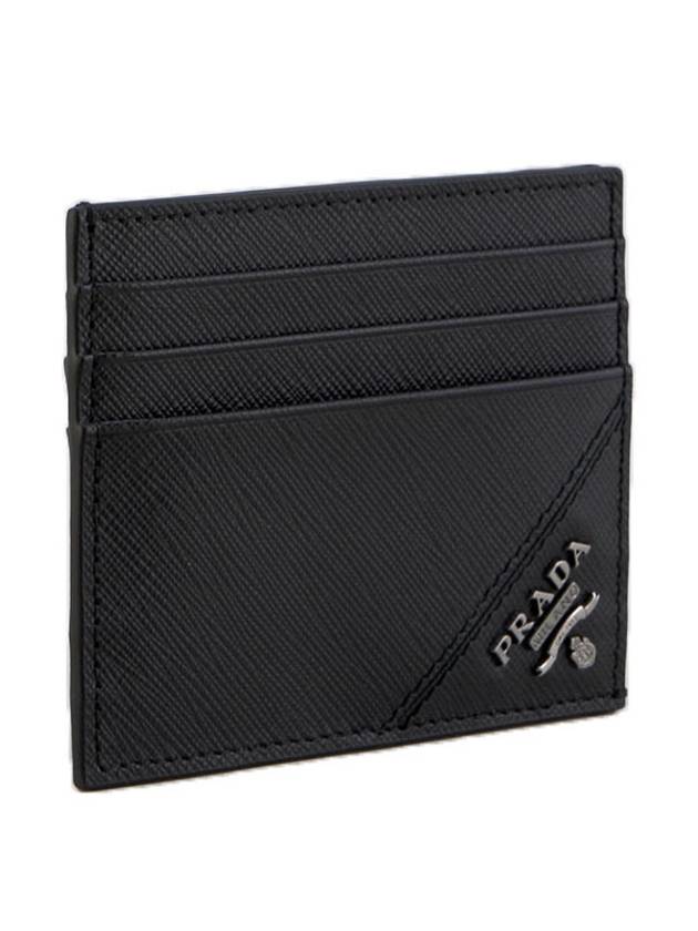 Saffiano Leather Card Wallet Black - PRADA - BALAAN 4