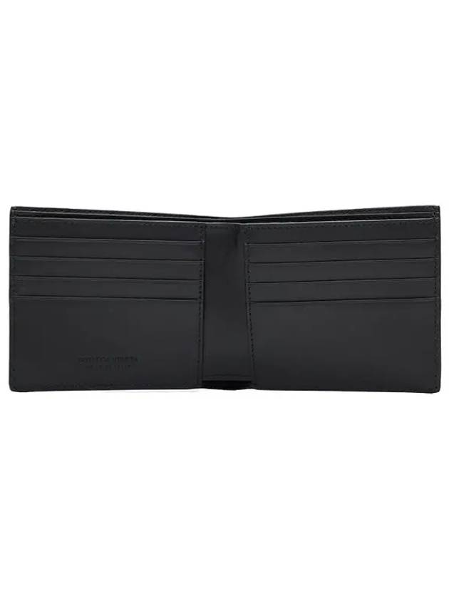 Intrecciato Leather Bi Fold Half Wallet Black - BOTTEGA VENETA - BALAAN 5