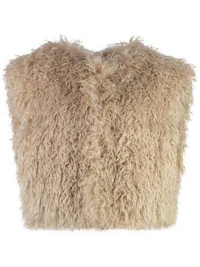 Florana Fur Vest Ecru - ISABEL MARANT - BALAAN 2