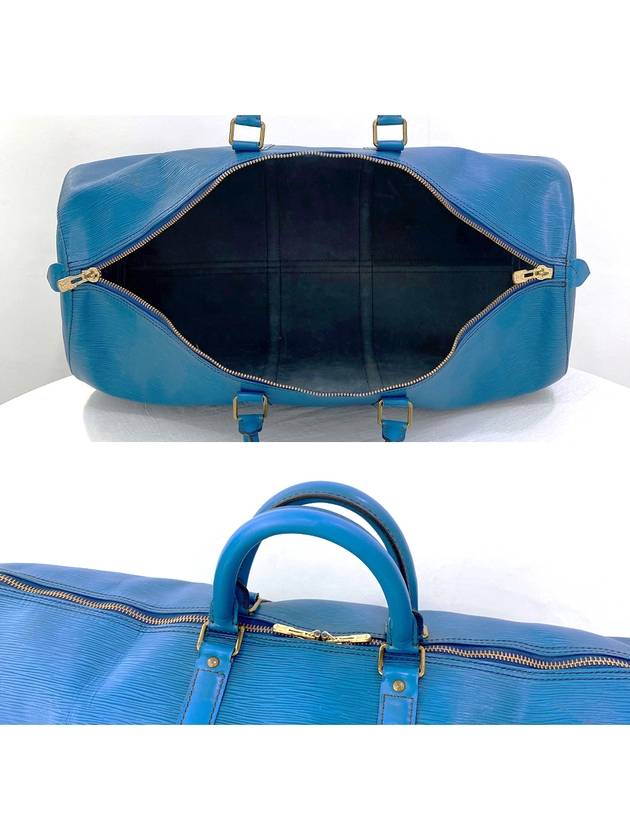 Epi Blue 50 Boston Travel Bag - LOUIS VUITTON - BALAAN 8