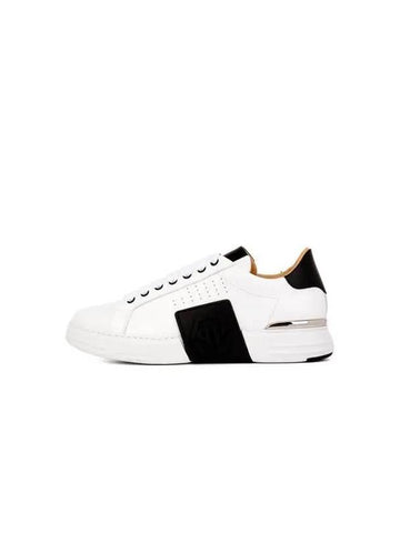 Men's side punching hexagon sneakers white 271506 - PHILIPP PLEIN - BALAAN 1