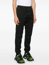 Stretch Cotton Cargo Straight Pants Black - STONE ISLAND - BALAAN 5