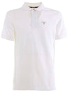 Tartan Pique Short Sleeve Polo Shirt White - BARBOUR - BALAAN 1