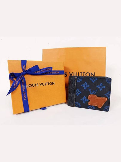 Slender Monogram Canvas Half Wallet Blue - LOUIS VUITTON - BALAAN 2