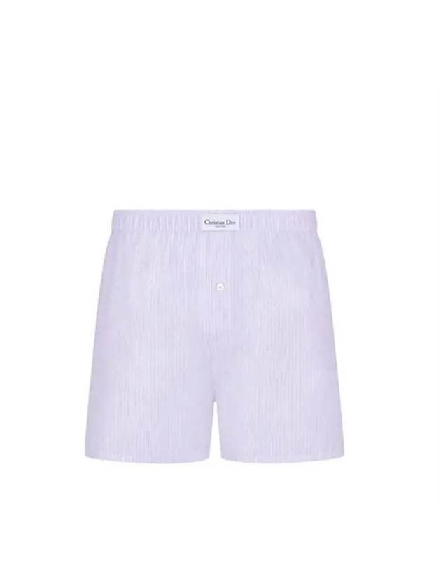 Logo Striped Trunk Briefs White - DIOR - BALAAN 1