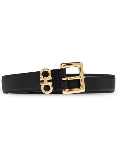 FERRAGAMO Leather Belt, Women's, Black - SALVATORE FERRAGAMO - BALAAN 1