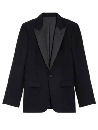 Classic Tux Blazer Wool Jacket Black - CELINE - BALAAN 2