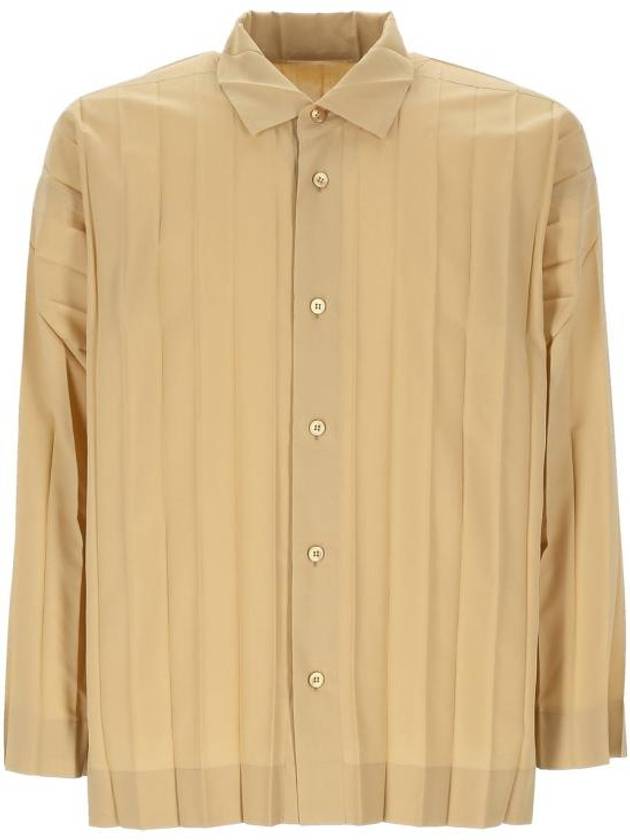 Homme Plisse Edge Long Sleeve Shirt Brown Hued - ISSEY MIYAKE - BALAAN 1