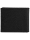 Saffiano Leather Half Wallet Black - PRADA - BALAAN 4