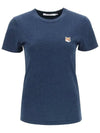 Fox Head Patch Classic Short Sleeve T-Shirt Navy Melange - MAISON KITSUNE - BALAAN 3