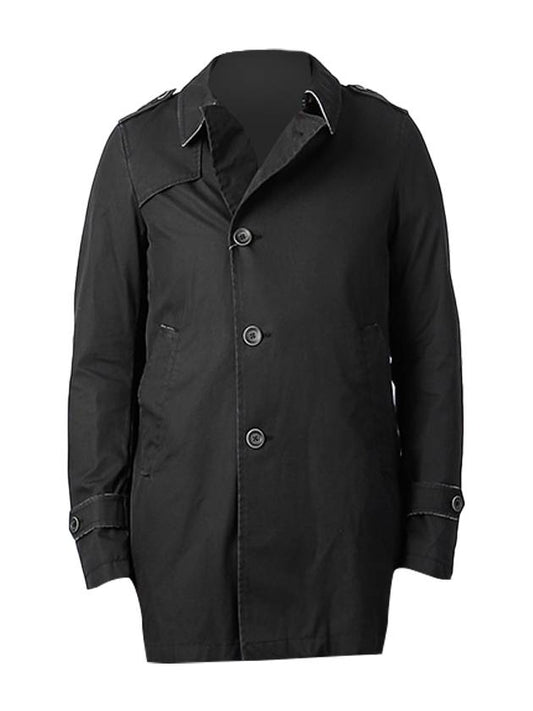 Men's Cotton Jacket Black - HERNO - BALAAN.