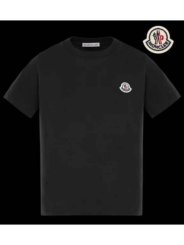 Kids Short Sleeve T Shirt Black 8C00033 83907 999 8Y 10Y - MONCLER - BALAAN 2