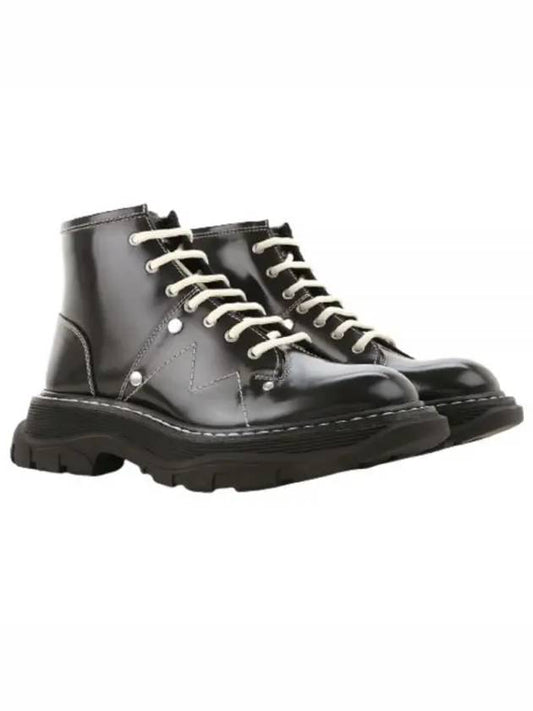 Tread Lace-Up  Worker Boots Black - ALEXANDER MCQUEEN - BALAAN 2