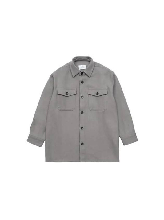 Men's Maxi Over Long Sleeve Shirt Taupe - AMI - BALAAN 2