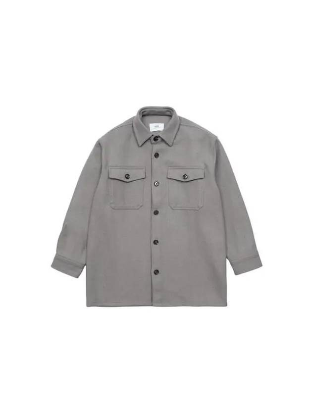 Men's Maxi Over Long Sleeve Shirt Taupe - AMI - BALAAN 1