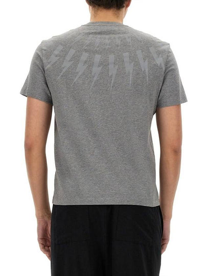 Fair Isle Thunderbolt Short Sleeve T Shirt - NEIL BARRETT - BALAAN 2