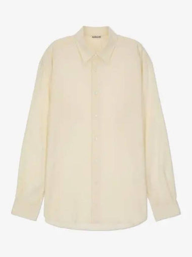 Hard Twist Cotton Silk Shirt Ivory A24SS02KVIVORY - AURALEE - BALAAN 1