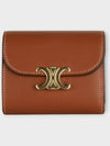 Triomphe Small Half Wallet Tan - CELINE - BALAAN 3