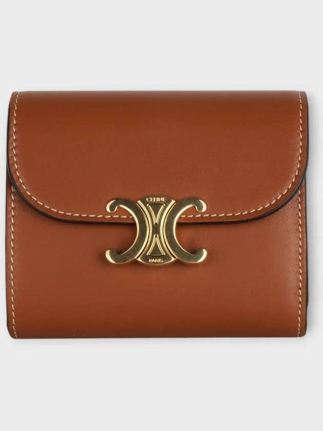 Triomphe Small Half Wallet Tan - CELINE - BALAAN 3