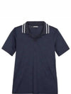 Women's Sammy Short Sleeve Polo Shirt Navy - J.LINDEBERG - BALAAN 2