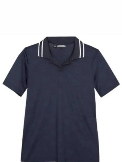 Women's Sammy Short Sleeve Polo Shirt Navy - J.LINDEBERG - BALAAN 2