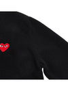 Men's Heart Logo Wool Cardigan P1N008 BLACK - COMME DES GARCONS - BALAAN 4