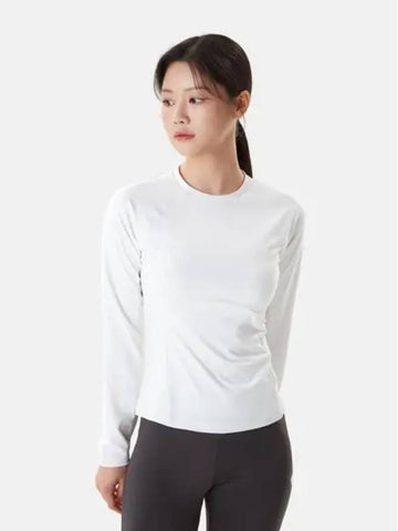 Women s Basic Long Sleeve T Shirt Ivory SP312TTL81 - DESCENTE - BALAAN 1