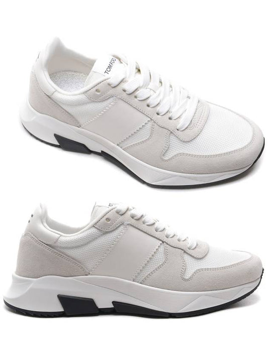 Men's Jagga Low Top Sneakers White - TOM FORD - BALAAN 2